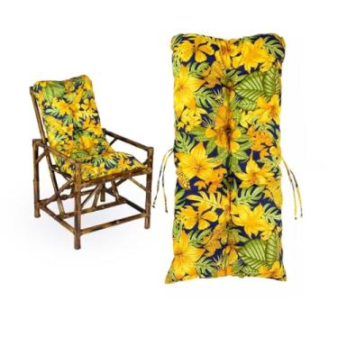 Imagem de Almofada Moderna 95x45cm - Confortável e Decorativa para Cadeiras, Poltronas, Sofás e Pallets, Alta Durabilidade, Apoio Lumbar Versátil (Girassol)