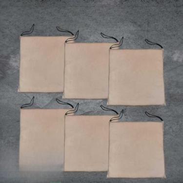 Imagem de Kit com 8 Almofadas de Assento para Cadeiras - Tecido Suede Macio e Confortável, Duráveis e Versáteis para Casa, Jardim e Eventos, Apoio Premium (6 Almofadas,Preto)