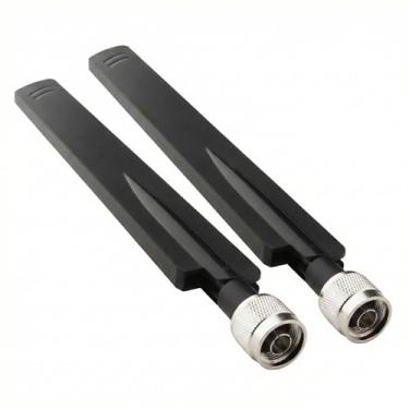 Imagem de Kaunosta N Antena WiFi macho de banda dupla, 2,4 GHz, 5,8 GHz, 12 dbi, antena direcional de alto ganho para roteador WiFi, placa de rede NanoVNA, adaptador USB, medidor SWR, testador de serviço OTA