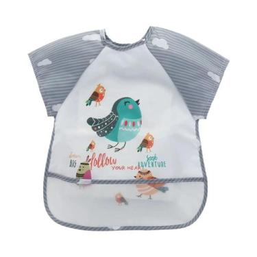 Imagem de Babadores Impermeáveis De Manga Longa Para Bebês, Avental Infantil De 