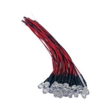 Imagem de Lâmpadas LED Transparentes 10PCS DC 3V 6V 12V 24V 3mm 5mm Diodos Emiss