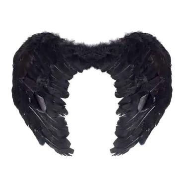 Imagem de Asa De Anjo Preta Infantil - 50cm