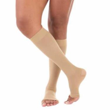 Imagem de Meia 3/4 de Tratamento 20-30 Bege 6000 Pont. Aberta Venosan, M, Bege