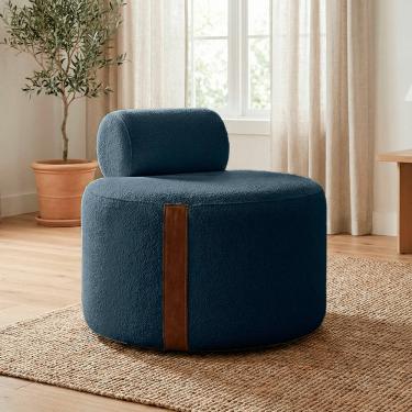 Imagem de Poltrona Decorativa Orgânica Erica Luxo Sala Bouclê Moderna