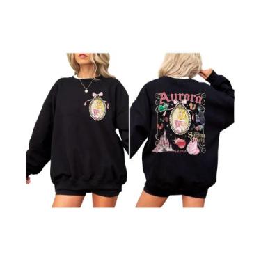Imagem de Moletom Vintage Disney Para Meninas Com Espelho Da Princesa Aurora E L