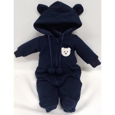 Imagem de Macacão Soft Bebê Menino Inverno C/ Capuz Lessa Kids B9285-Masculino