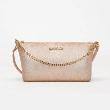 Imagem de Bolsa Feminina Sasha Full Glitter Ouro Light Petite Jolie PJ11339A-Feminino