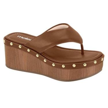 Imagem de Tamanco Feminino Moleca Salto Plataforma Tratorado Tachas Original -, 