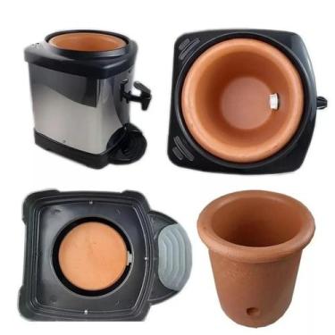 Imagem de Filtro Inox Bebedouro Barro Água Base 6L Bóia Purificação Elegante - T