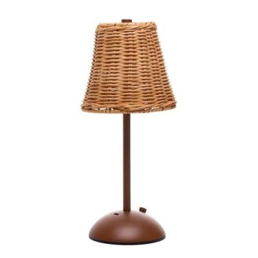 Imagem de Luminária de Mesa Led 3 Tons Usb Moana Marrom Metal - Wolff