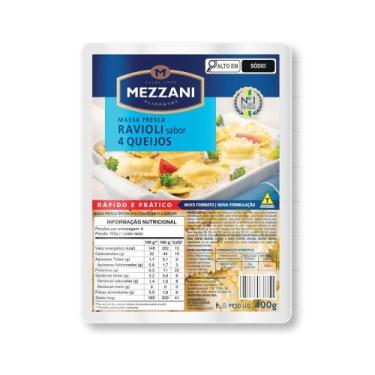 Imagem de Massa Ravioli 4 Queijos Mezzani 400g