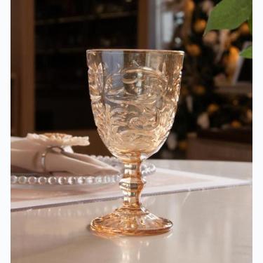 Imagem de Taça para Água Wolff Arabesco Âmbar 320ml Cristal Ecológico