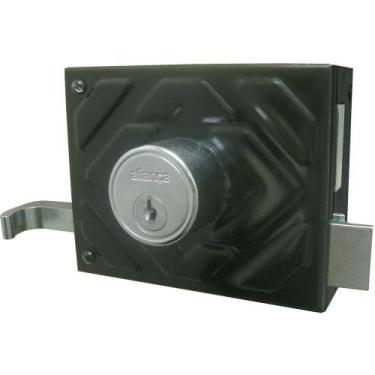 Imagem de Fechadura Aliança F1500 Preto Fosco Sobrepor para Portão 100mm