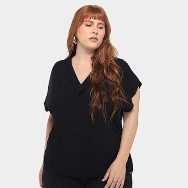Imagem de Blusa Maelle Plus Size Gola V Feminina-Feminino