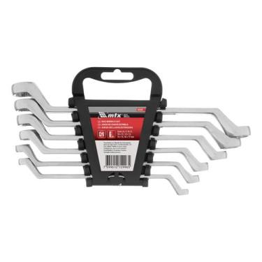 Imagem de Jogo de chave estrela crv cromo fosco 6-17mm 6pcs mtx