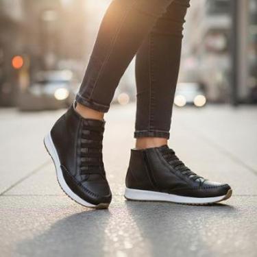 Imagem de Bota Feminina Em Couro Legitimo Zíper Lateral Calce Fácil Lançamento Bella Dama-Feminino