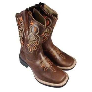 Imagem de Bota Texana LF Horse Couro Fossil Country Feminino-Feminino