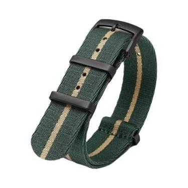 Imagem de Pulseira De Relógio Em Lona De Nylon 18mm 20mm 22mm 24mm Com Listras T