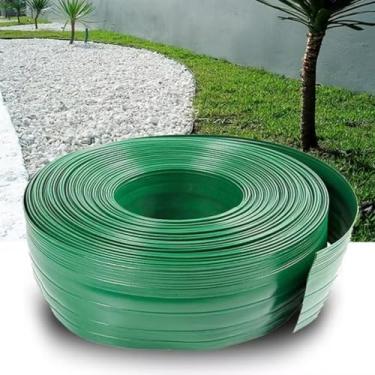 Imagem de Limitador de Grama Verde Flexivel Para Jardim - Bordas de Canteiro, Hortas e Paisagismo, Instalacao Facil e Duravel (25 Metros)