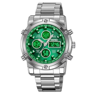 Imagem de Relógio Masculino Sk 2556 Á Prova D'água 30m Digital Casual Esporte Luxo Verde