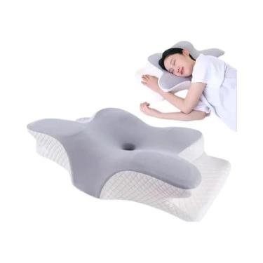 Imagem de Almofada Ortopédica De Espuma Memória Sem Odor Para Pescoço E Ombros, 