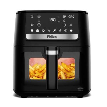 Imagem de Fritadeira Air Fryer Philco PAF95A 9,5l 1800W 8 Funções Redstone Antiaderente