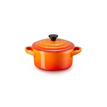 Imagem de MINI COCOTTE LE CREUSET 250 ML 10CM PUXADOR PRETO LARANJA 71901100900100