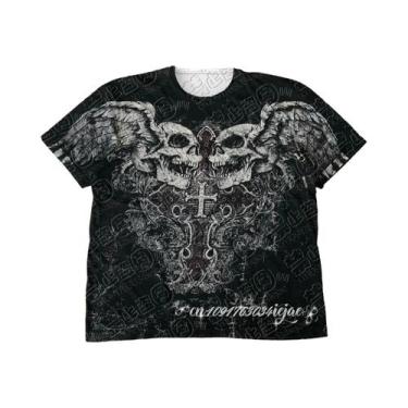 Imagem de Camiseta Masculina De Verão Com Gola Redonda Grande E Estampa De Desaf