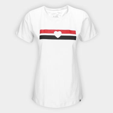 Imagem de Camiseta São Paulo Clássica Coração Feminina-Feminino