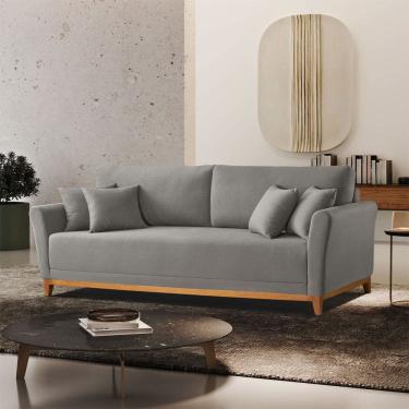 Imagem de Sofa Fixo Brasil 210cm com Braco 10 cm Meu sofa Online