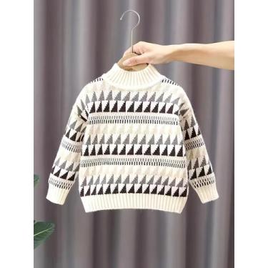 Imagem de Suéter Pullover Estilo Coreano Para Meninos, Roupa De Inverno Tricotad