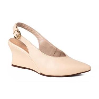 Imagem de Sapato Tanara Em Couro Anabela Feminino T9514-Feminino