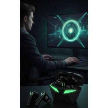 Imagem de Fone Bluetooth 5.3 TWS c/ LED Gamer - Som Hi-Fi - Congratulations Stor