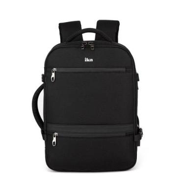 Imagem de Mochila Pasta 2 Em 1 Para Notebook Usb Preta flight - Ika, Preta