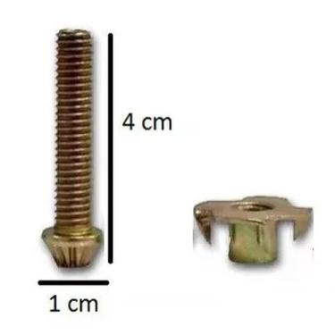 Imagem de Parafuso inferior com porca garra reparo de porta camarão - UTENSÍLIOS