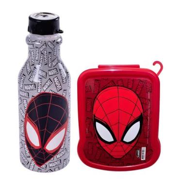 Imagem de Kit Lanche Infantil Garrafinha De Água E Sanduicheira Escola - - PLASU