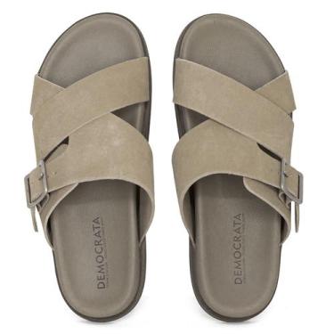 Imagem de Sandália Masculina Democrata Casual Dock Couro Durável Confortável, Be