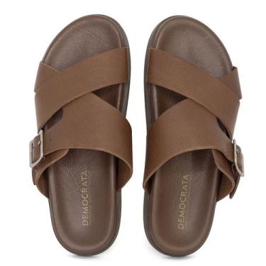 Imagem de Sandália Masculina Democrata Casual Dock Couro Durável Confortável, Ma