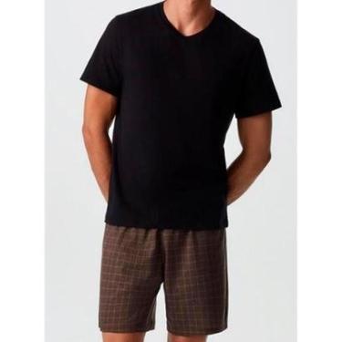 Imagem de Pijama Curto Hering 76WX Masculino Estampas Algodão T. P/XXG-Masculino