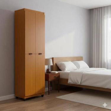 Imagem de Armário Multiuso Clean 4 Portas 6 Nichos Organizador Lavanderia Quarto