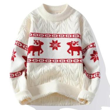 Imagem de Suéter Masculino De Cashmere Para O Inverno, Grosso E Quente, Com Esta