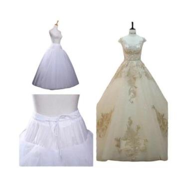 Imagem de Saia De Tule Larga E Volumosa Com 4/6/8 Camadas Para Vestido De Noiva 