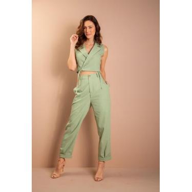Imagem de Calça Lara Alfaiataria - Verde - Amey, P
