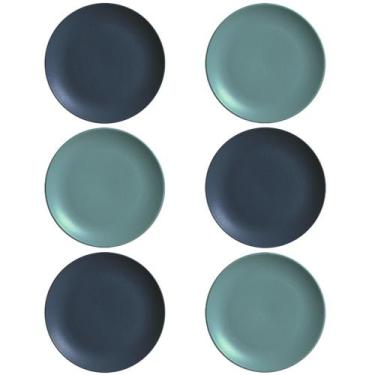 Imagem de Jogo de Pratos Rasos Porto Brasil Stoneware Hygge Coup 6 Unidades, Bor