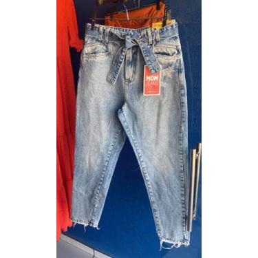 Imagem de Calça Mom Feminina Sawary Jeans- Tamanho: 38