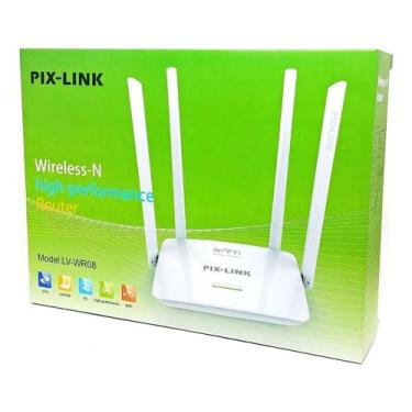 Imagem de Roteador Wifi Pix-link Wr08 4 Antenas 300mbps - Branco