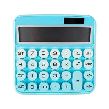 Imagem de Calculadora mbtech 15x15cm 12dig - - MB tech, Azul