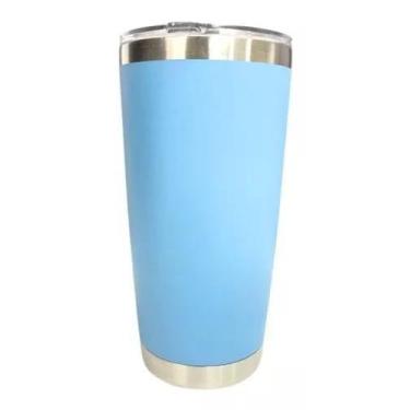 Imagem de Copo Térmico Evolut Em Aço Inox Parede Dupla Personalizável Azul 600m 