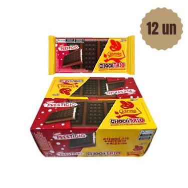 Imagem de Biscoito Garoto ChocoTrio de Prestigio 90g Caixa C/ 12un - Garoto Nest