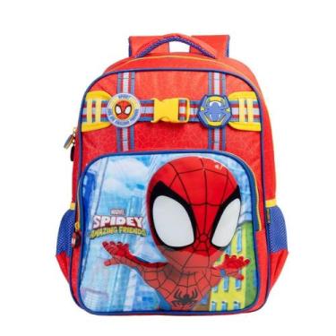 Imagem de Mochila de Costas Escolar Infantil Homem Aranha Spidey 15002 Cor:Verme
